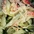 naki1227's cooksnap of when they made カニカマときゅうりのサラダ.