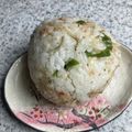 yu🐓's cooksnap of when they made ししとうとじゃこのふりかけでおにぎりを.
