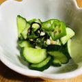 モモラッテ's cooksnap of when they made 簡単！オクラときゅうりの大葉和え.