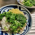 美らはいび's cooksnap of when they made 栄養満点！モロヘイヤと納豆のネバネバ蕎麦.