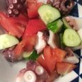 ベティ３'s cooksnap of when they made タコときゅうりとトマトのさっぱりサラダ.