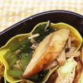 わたさな2016's cooksnap of when they made 小松菜とちくわとえのきの煮浸し.