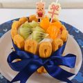 ぐましゃんの嫁。's cooksnap of when they made 1歳 誕生日ケーキ ベビーダノン 簡単.