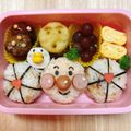 たかこ♬'s cooksnap of when they made アンパンマン ミニおにぎりキャラ弁.