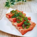 Satoco❋'s cooksnap of when they made ベーコンステーキ　青唐辛子のせ(激辛).
