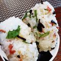 ひっこ's cooksnap of when they made 梅干しと塩昆布と大葉のおにぎり.