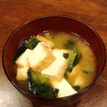 cho♡'s cooksnap of when they made 小松菜と厚揚げのお味噌汁.