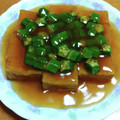 55才のおじさん's cooksnap of when they made 厚揚げのオクラあんかけ.