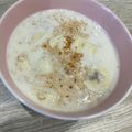 run※'s cooksnap of when they made レンジで即席 バナナオートミールミルク粥.