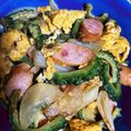 ♡ちこ's cooksnap of when they made ゴーヤ＆ソーセージで♪簡単チャンプルー.