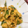 くやー's cooksnap of when they made モロヘイヤと卵の炒め物.