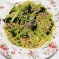 もぐ・ω・くま's cooksnap of when they made 小松菜とツナとしらすの和風パスタ❤✨.