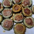 りー君グランマ's cooksnap of when they made 照り照りゴーヤの肉詰め.