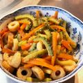 すいちゃんlove's cooksnap of when they made ゴーヤのきんぴら～♪♪.