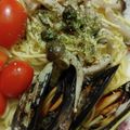 ねーーー's cooksnap of when they made ムール貝としめじのパスタ.