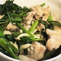 たべたいわん's cooksnap of when they made 簡単☆鶏肉と空芯菜のガーリック炒め.