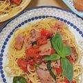 2児ママみきてぃ's cooksnap of when they made パスタ屋直伝★簡単トマトとバジルのパスタ.