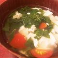 ぽぽりん's cooksnap of when they made モロヘイヤとトマトのジンジャースープ.