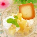 hikarin♪'s cooksnap of when they made 季節のフルーツ(桃)とバニラアイス♪.