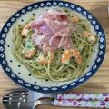 nanamiki2's cooksnap of when they made ★大葉と海老のジェノバ風パスタ.