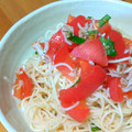 ちーまぐ's cooksnap of when they made しらすとトマトの冷製パスタ風そうめん.