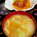 ルぴあ's cooksnap of when they made ブロッコリーの茎と油揚げのお味噌汁.