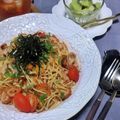 かおりかざり's cooksnap of when they made ディナー･ランチに♪豚キムチの冷製パスタ.