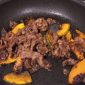 居酒屋まるみ's cooksnap of when they made 牛肉と南瓜のカレーソース炒め.
