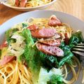 さいとうたなか's cooksnap of when they made たっぷりレタスとウインナーのパスタ.