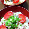 ＊ikko＊'s cooksnap of when they made さば缶de冷やしうどん.