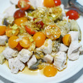 ちょこんぬ's cooksnap of when they made なすとしっとり蒸し鶏のトマト香味だれ♡.