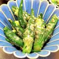 yuki★haru's cooksnap of when they made オクラの柚子胡椒味噌の胡麻和え.
