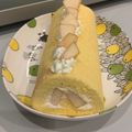 いろはすとろんぐ's cooksnap of when they made ふわふわまっ白＊桃のロールケーキ＊.