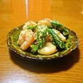 まりみぃ's cooksnap of when they made 海老とおくらの甘胡麻和え.