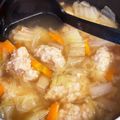 サンタJr's cooksnap of when they made ヘルシー！生姜の鶏団子スープ.