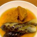 揚げ物love's cooksnap of when they made きのう何食べた？ かぼちゃとなすの煮物.