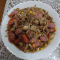 やまグッチャン's cooksnap of when they made ✿舞茸＆ウインナー炒め✿.