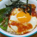 プルンバゴ's cooksnap of when they made 目玉焼き。の、生姜焼き。.