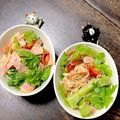 s06007's cooksnap of when they made サニーレタスのカニカマベーコンサラダ.