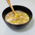 キンプリ's cooksnap of when they made とろっと甘～い♡めかぶとコーンのお味噌汁.