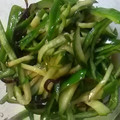 aizu_po's cooksnap of when they made 胡瓜とピーマンの和え物.