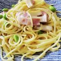 サカサ嫁's cooksnap of when they made エリンギ&ベーコンのクリームパスタ♡.