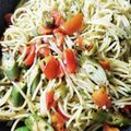 miki_iv's cooksnap of when they made オクラとトマトたっぷりバジルソースパスタ.