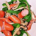 うささうさ's cooksnap of when they made ウインナーとピーマン、しめじの味噌炒め.