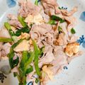 もも☆ピピ's cooksnap of when they made 豚こまのニラ玉.