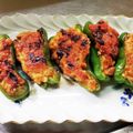 あまね's cooksnap of when they made 鶏胸挽肉で和風ピーマン肉詰め&つくね♡.