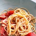 クックファンタ's cooksnap of when they made トマトとニンニクのパスタ.