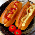 あい♪らんど's cooksnap of when they made ミートソースで♪2種の簡単ホットドッグ.