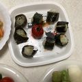 明日の風☆'s cooksnap of when they made 幼児食 簡単のり巻きdeお花♪.