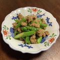 四児のハハ's cooksnap of when they made アスパラと豚ひき肉のオイスター炒め.